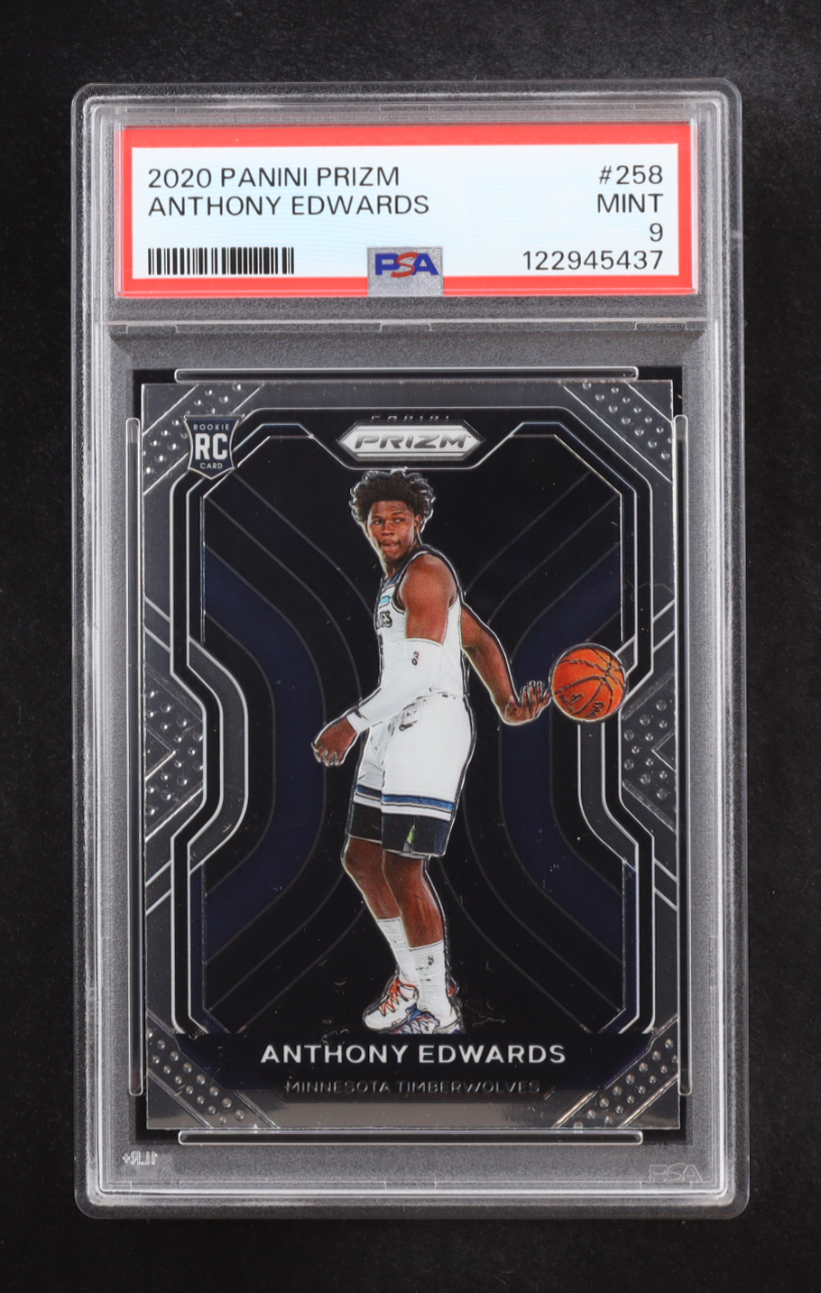 Anthony Edwards 2020 Panini Prizm #258 RC (PSA 9) at PristineAuction.com Anthony Edwards 2020 Panini Prizm #258 RC (PSA 9) at PristineAuction.com