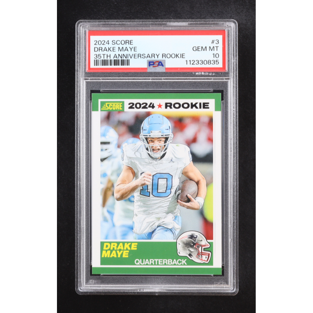 Drake Maye 2024 Score 35th Anniversary Rookie #3 RC (PSA 10) at PristineAuction.com