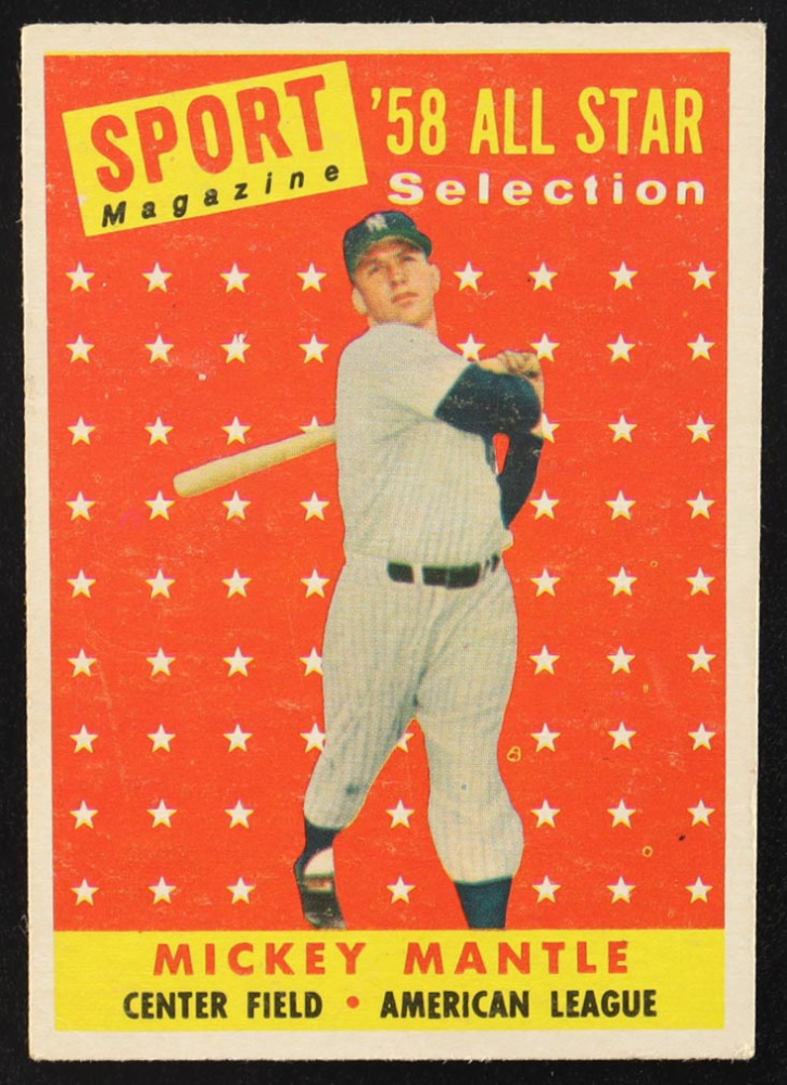 Mickey Mantle 1958 Topps #487 AS TP