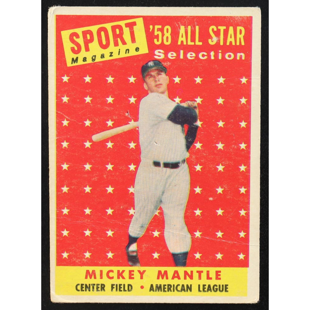 Mickey Mantle 1958 Topps #487 AS TP at PristineAuction.com Mickey Mantle 1958 Topps #487 AS TP at PristineAuction.com