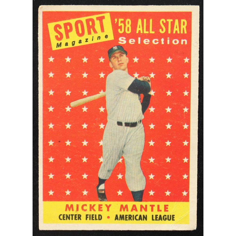 Mickey Mantle 1958 Topps #487 AS TP at PristineAuction.com Mickey Mantle 1958 Topps #487 AS TP at PristineAuction.com