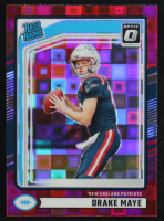 Drake Maye 2024 Panini Donruss Optic Rated Rookie Red Pandora Prizm #379 RC at PristineAuction.com
