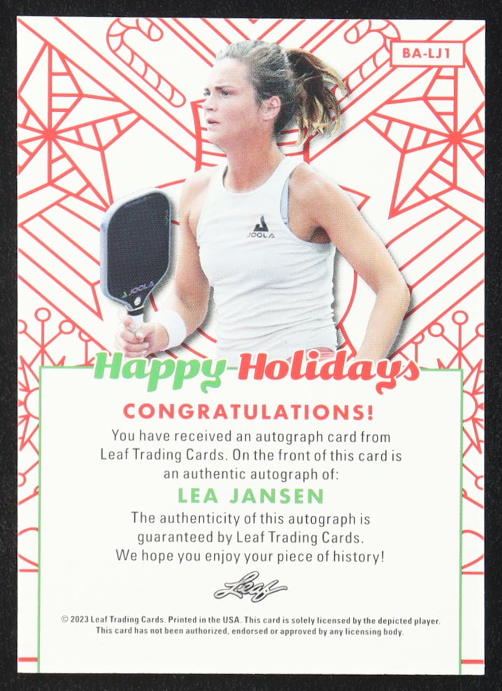 Lea Jansen 2023 Leaf Happy Holidays Autograph #BALJ1 at PristineAuction.com Lea Jansen 2023 Leaf Happy Holidays Autograph #BALJ1 at PristineAuction.com