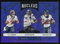 C.J. Stroud/Stefon Diggs/Nico Collins 2024 Panini Obsidian Nucleus Purple #3 #23/50 at PristineAuction.com