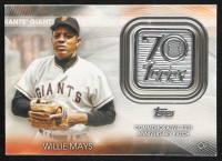 Willie Mays 2021 Topps 70th Anniversary Commemorative Logo Patches #70LPWM at PristineAuction.com