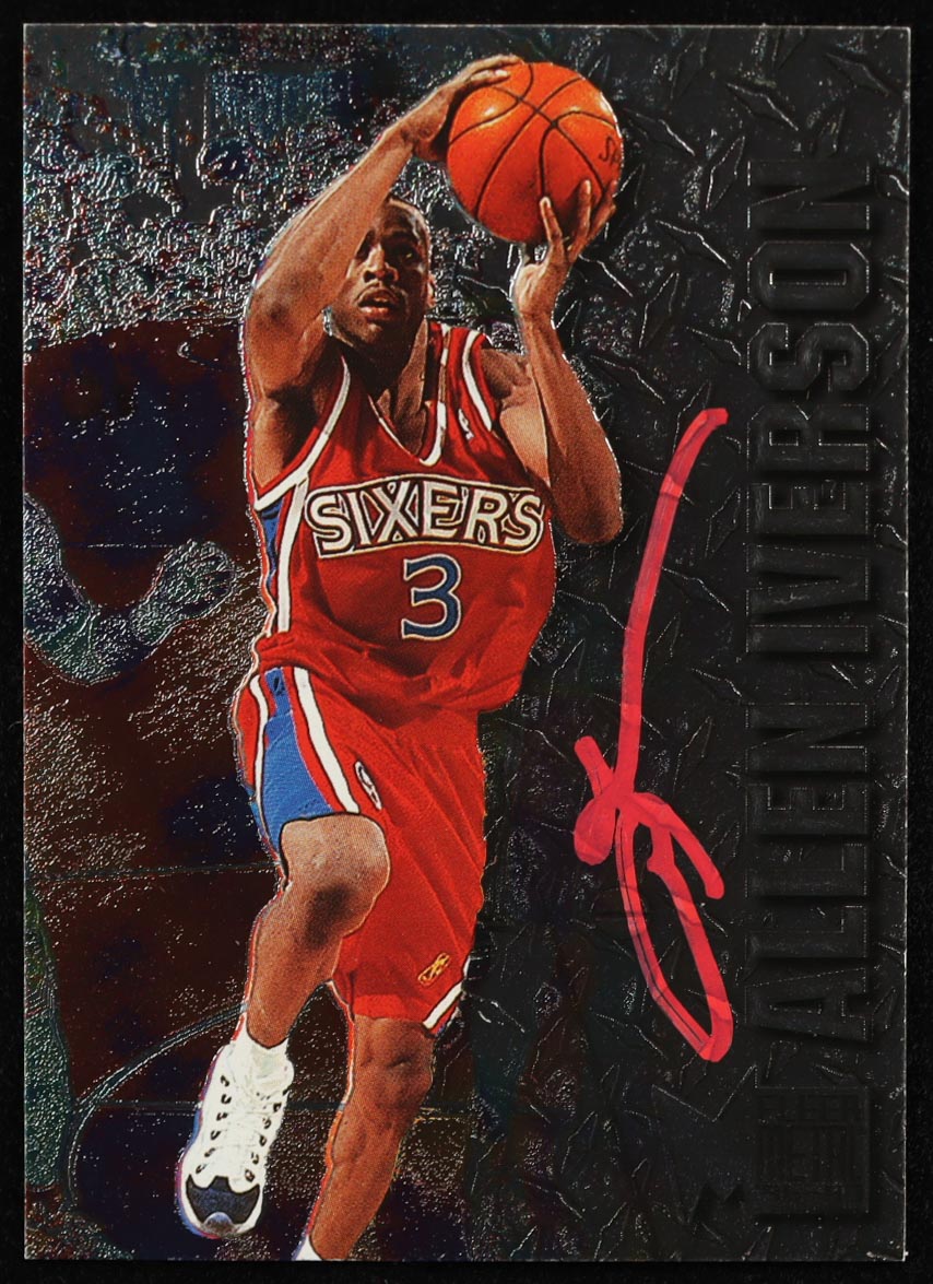 Allen Iverson Signed 1996-97 Metal #201 RC (Beckett) at PristineAuction.com Allen Iverson Signed 1996-97 Metal #201 RC (Beckett) at PristineAuction.com