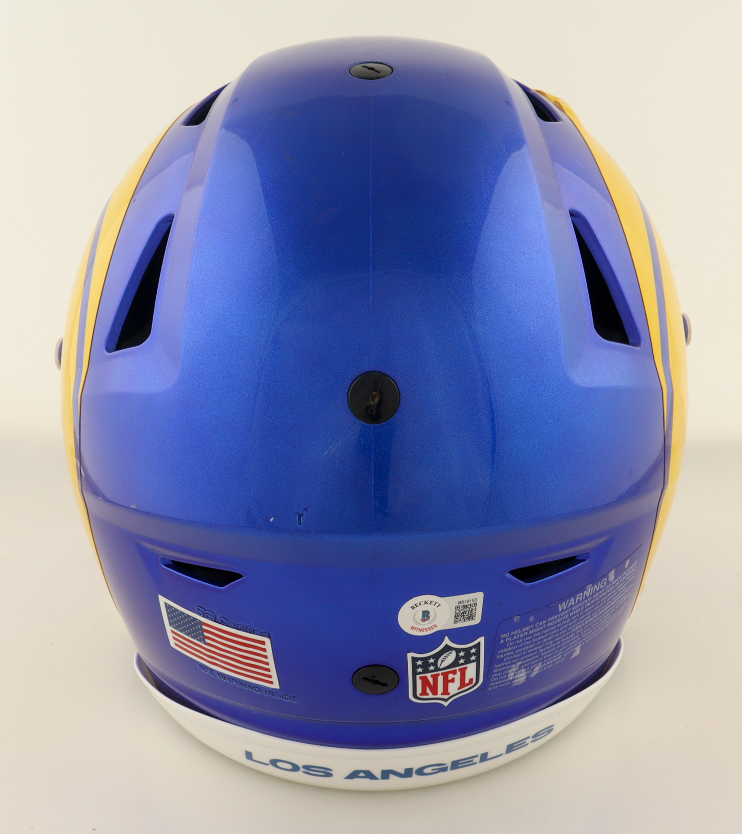 Marshall Faulk Signed Rams Full-Size Authentic On-Field SpeedFlex Helmet (Beckett) at PristineAuction.com Marshall Faulk Signed Rams Full-Size Authentic On-Field SpeedFlex Helmet (Beckett) at PristineAuction.com