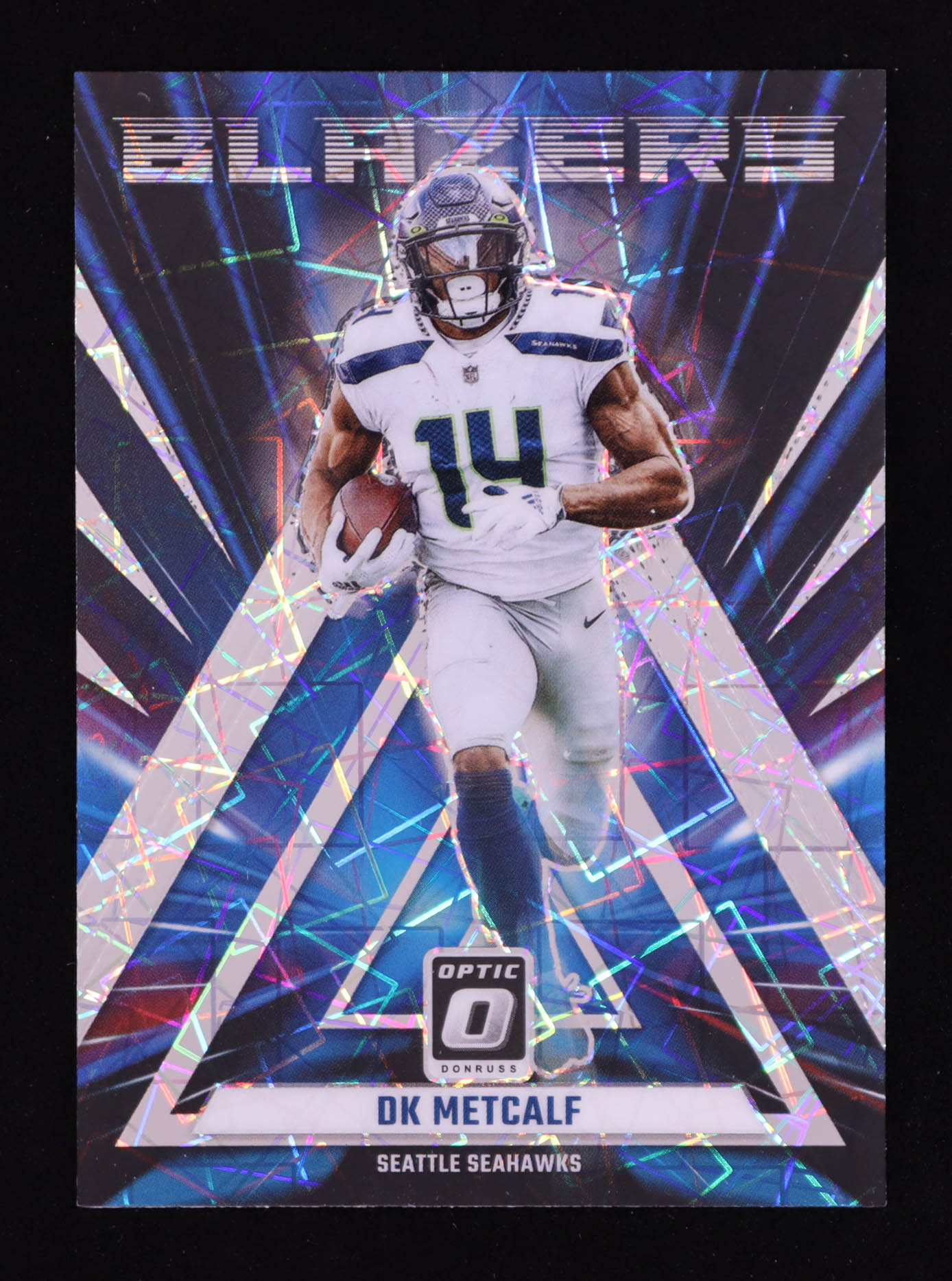 D.K. Metcalf 2023 Donruss Optic Blazers #14 at PristineAuction.com D.K. Metcalf 2023 Donruss Optic Blazers #14 at PristineAuction.com