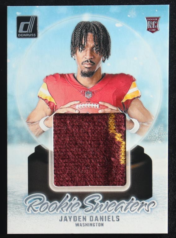 Jayden Daniels 2024 Panini Donruss Rookie Sweaters #RHS-JDA RC at PristineAuction.com Jayden Daniels 2024 Panini Donruss Rookie Sweaters #RHS-JDA RC at PristineAuction.com