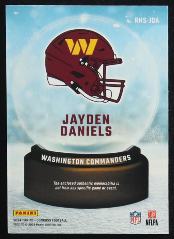 Jayden Daniels 2024 Panini Donruss Rookie Sweaters #RHS-JDA RC at PristineAuction.com Jayden Daniels 2024 Panini Donruss Rookie Sweaters #RHS-JDA RC at PristineAuction.com