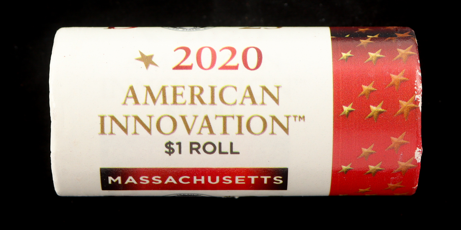2020-D American Innovation Massachusetts Dollar Roll of (25) Coins at PristineAuction.com 2020-D American Innovation Massachusetts Dollar Roll of (25) Coins at PristineAuction.com