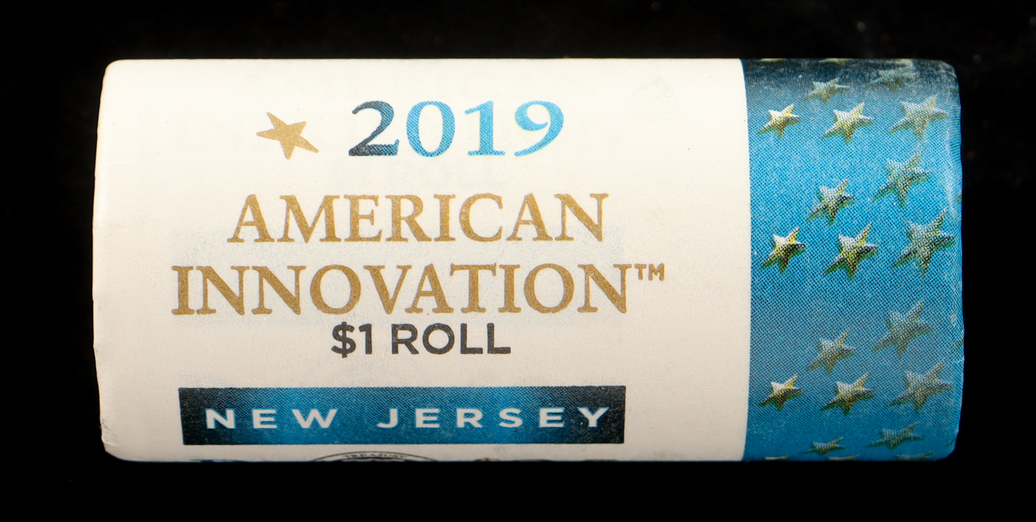 2019-P American Innovation New Jersey Dollar Roll of (25) Coins at PristineAuction.com 2019-P American Innovation New Jersey Dollar Roll of (25) Coins at PristineAuction.com