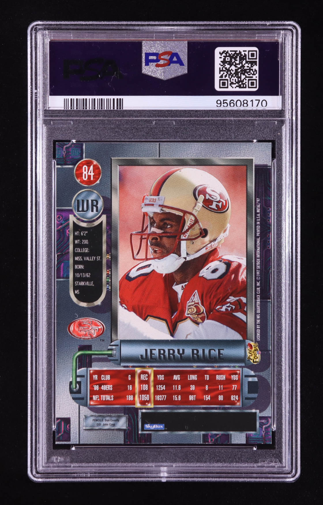 Jerry Rice 1997 Metal Universe #84 (PSA 8) at PristineAuction.com Jerry Rice 1997 Metal Universe #84 (PSA 8) at PristineAuction.com