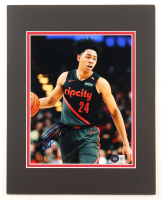 Anfernee Simons Signed Trail Blazers Custom Matted Photo Display (Beckett) at PristineAuction.com