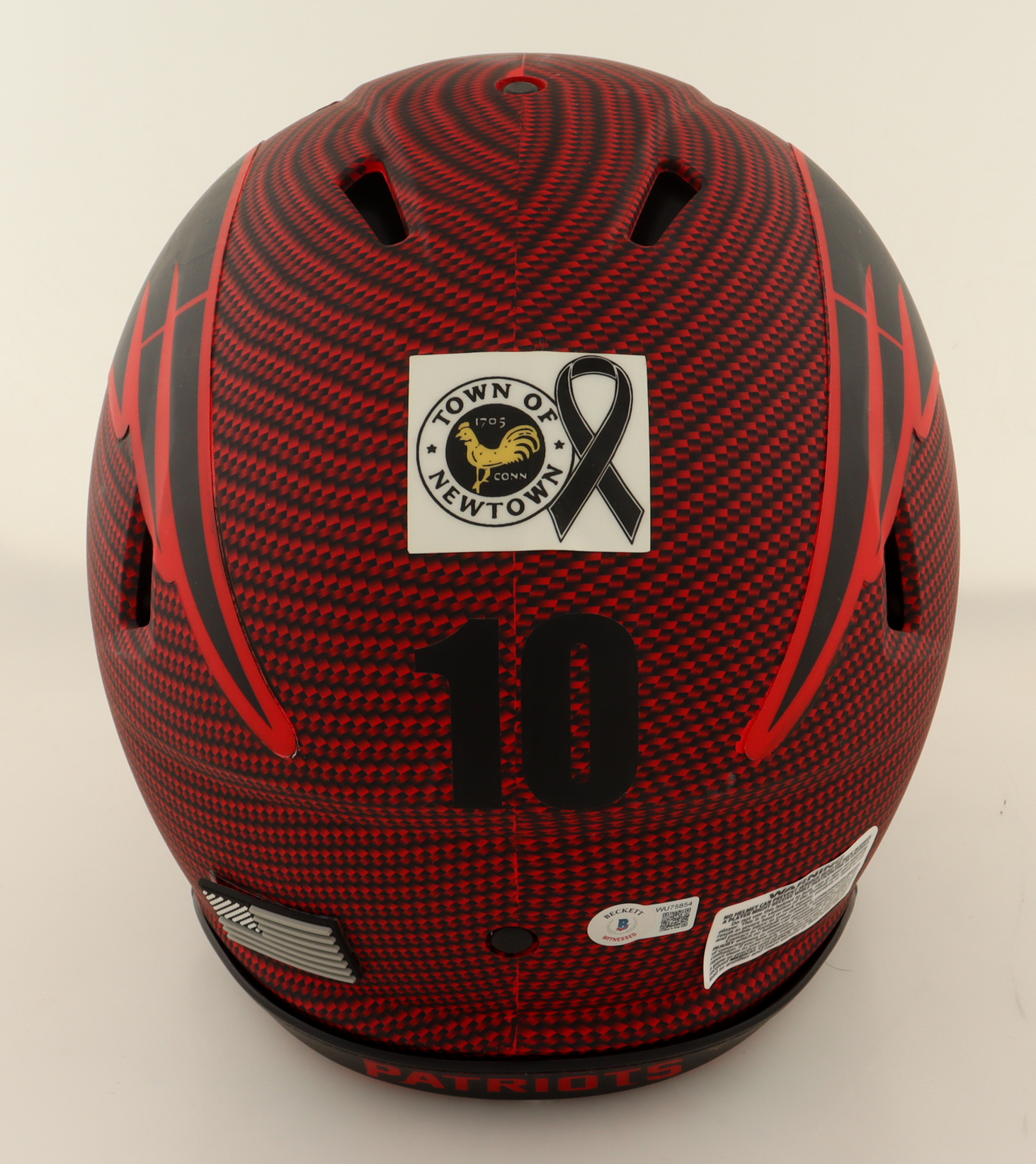 Mac Jones Signed Patriots Full-Size Authentic On-Field Custom Carbon Speed Helmet with Custom Visor (Beckett) at PristineAuction.com Mac Jones Signed Patriots Full-Size Authentic On-Field Custom Carbon Speed Helmet with Custom Visor (Beckett) at PristineAuction.com