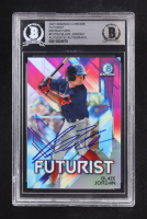 Blaze Jordan Signed 2021 Topps Bowman Chrome Futurist Refractors Autographs #FUT-BJ RC (Beckett | Autograph Grade BGS Authentic) at PristineAuction.com