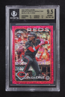 Elly De La Cruz 2024 Topps Chrome Magenta Speckle Refractors #44 RC #245/350 (BGS 9.5) at PristineAuction.com