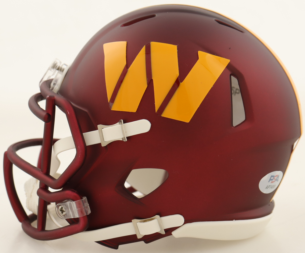 Jacory Croskey-Merritt Signed Commanders Speed Mini Helmet (PSA) at PristineAuction.com Jacory Croskey-Merritt Signed Commanders Speed Mini Helmet (PSA) at PristineAuction.com