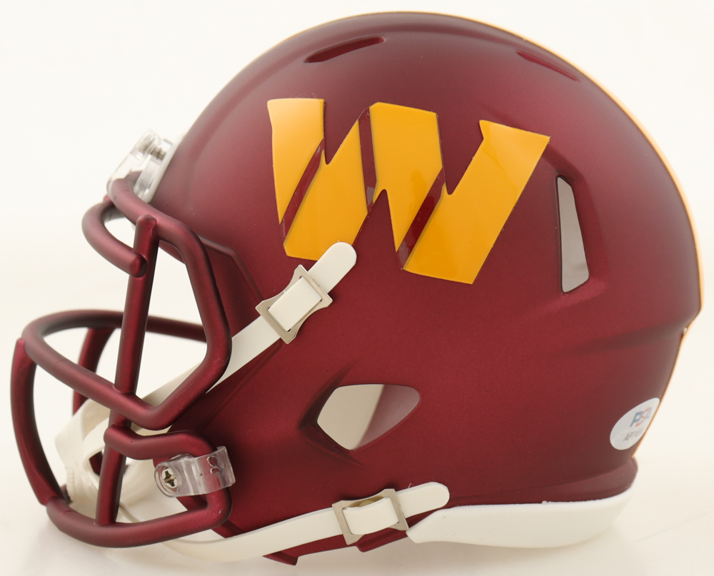 Jacory Croskey-Merritt Signed Commanders Speed Mini Helmet (PSA) at PristineAuction.com Jacory Croskey-Merritt Signed Commanders Speed Mini Helmet (PSA) at PristineAuction.com