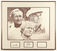 Arnold Palmer, Ben Hogan & Jack Nicklaus Signed Custom Framed Cut Display (PSA | Auto Grade 10) at PristineAuction.com