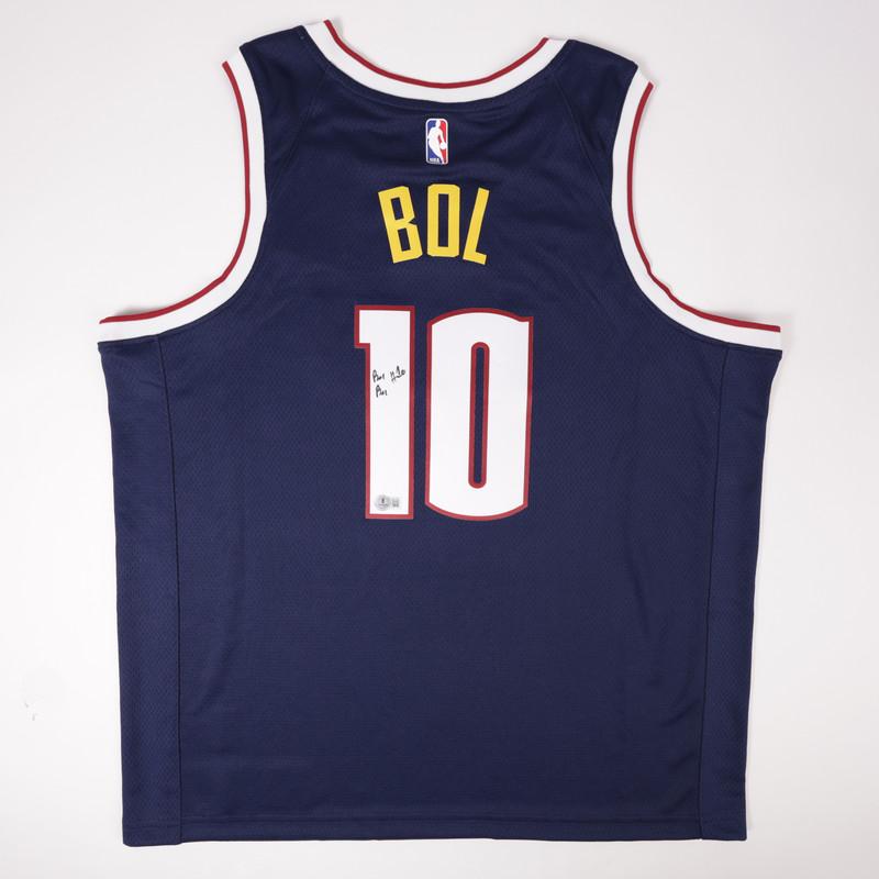 Bol Bol Signed Nuggets Nike Authentic Jersey (Beckett) at PristineAuction.com Bol Bol Signed Nuggets Nike Authentic Jersey (Beckett) at PristineAuction.com
