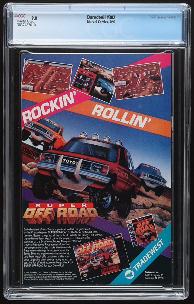 1992 "Daredevil" Issue #302 Marvel Comic Book (CGC 9.8) at PristineAuction.com 1992 "Daredevil" Issue #302 Marvel Comic Book (CGC 9.8) at PristineAuction.com