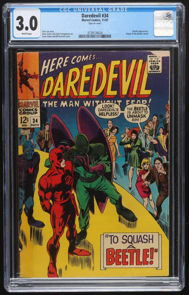 1967 "Daredevil" Issue #34 Marvel Comic Book (CGC 3.0) at PristineAuction.com 1967 "Daredevil" Issue #34 Marvel Comic Book (CGC 3.0) at PristineAuction.com
