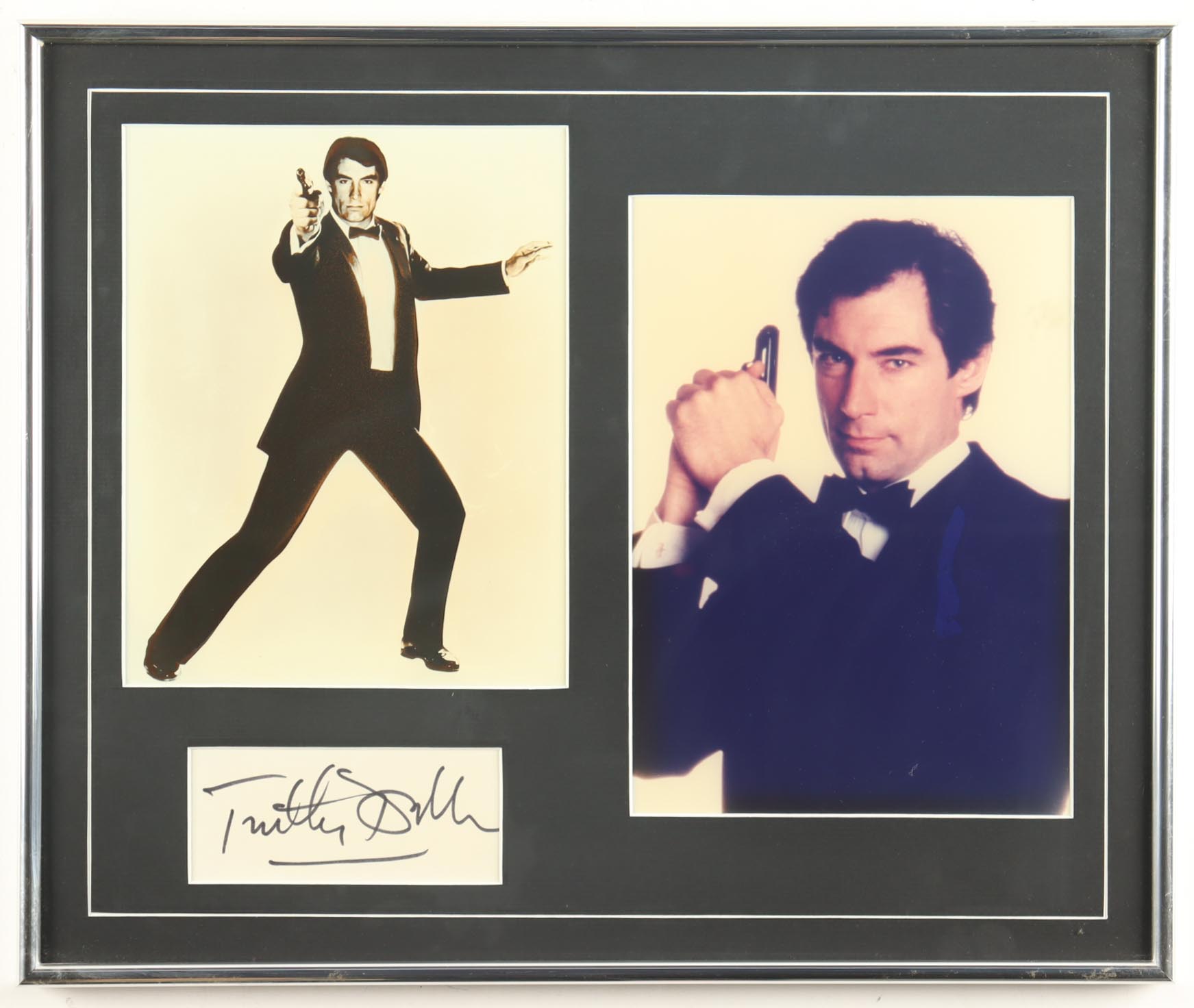 Timothy Dalton Signed "James Bond" Custom Framed Cut Display (PSA) at PristineAuction.com Timothy Dalton Signed "James Bond" Custom Framed Cut Display (PSA) at PristineAuction.com