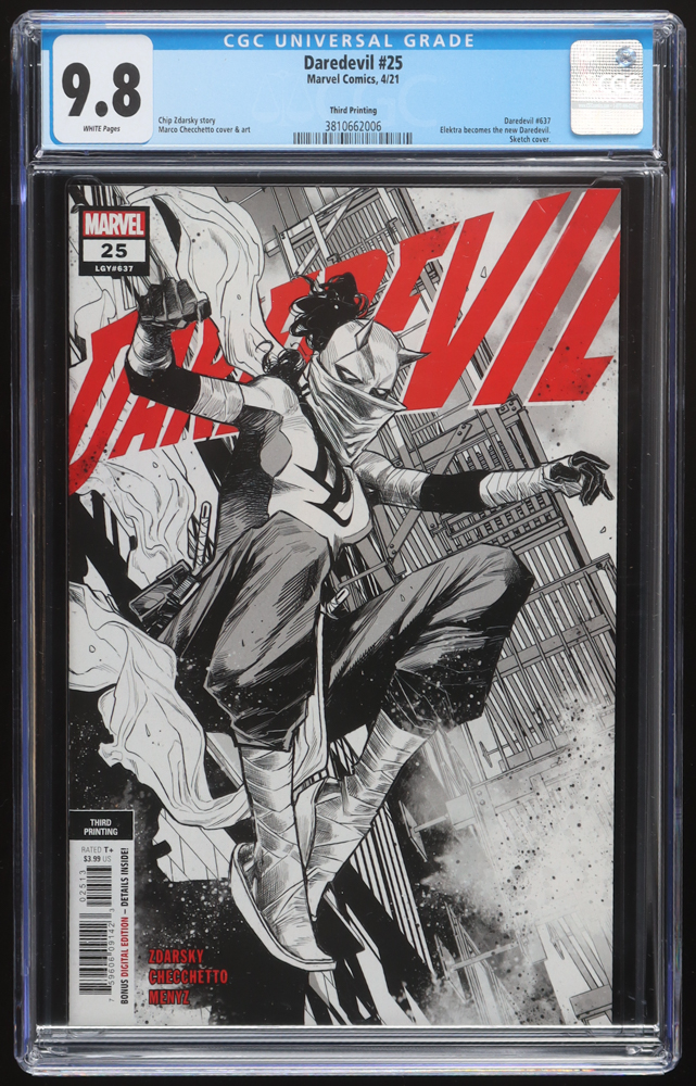 2021 "Daredevil" Issue #25 Marvel Comic Book (CGC 9.8) at PristineAuction.com 2021 "Daredevil" Issue #25 Marvel Comic Book (CGC 9.8) at PristineAuction.com