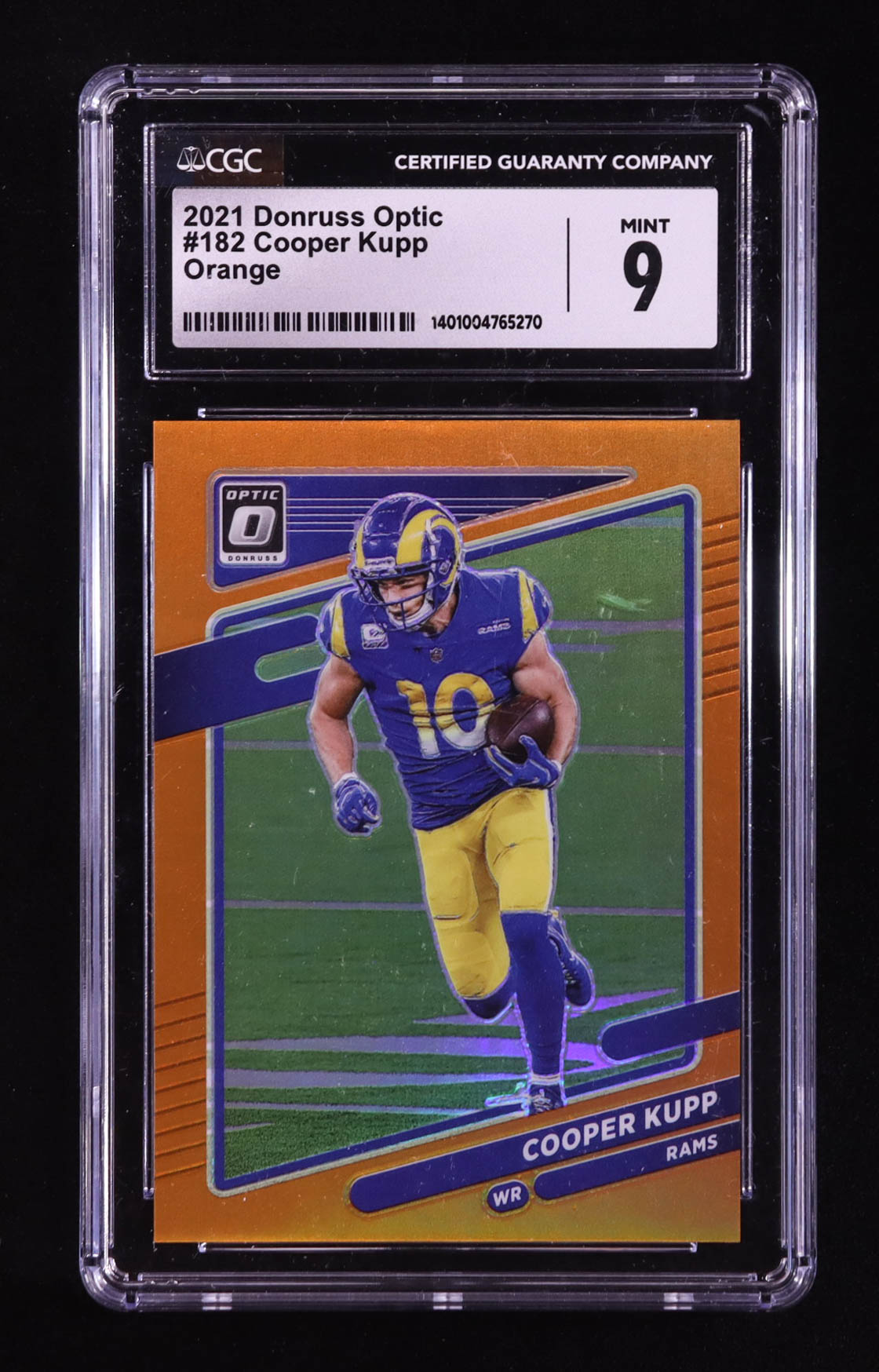 Cooper Kupp 2021 Donruss Optic Orange #182 #040/199 (CGC 9) at PristineAuction.com Cooper Kupp 2021 Donruss Optic Orange #182 #040/199 (CGC 9) at PristineAuction.com