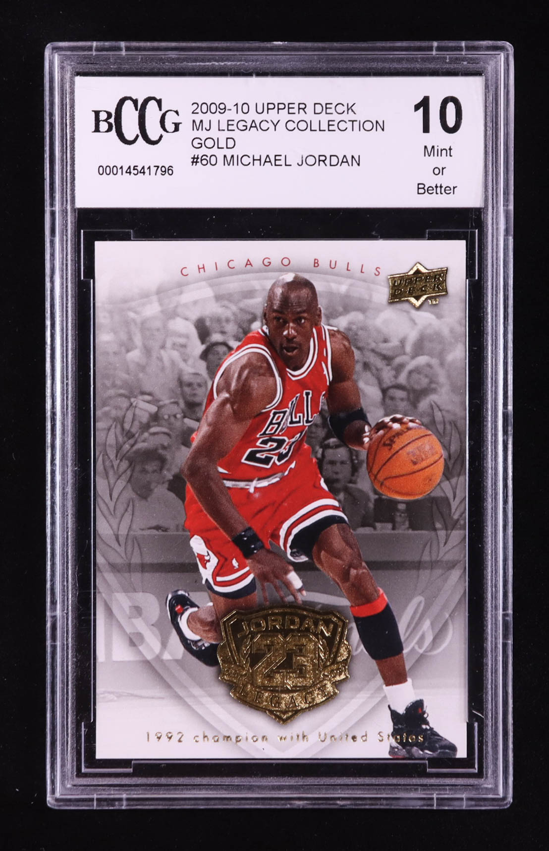 Michael Jordan 2009-10 Upper Deck Michael Jordan Legacy Collection Gold #60 (BCCG 10) at PristineAuction.com Michael Jordan 2009-10 Upper Deck Michael Jordan Legacy Collection Gold #60 (BCCG 10) at PristineAuction.com