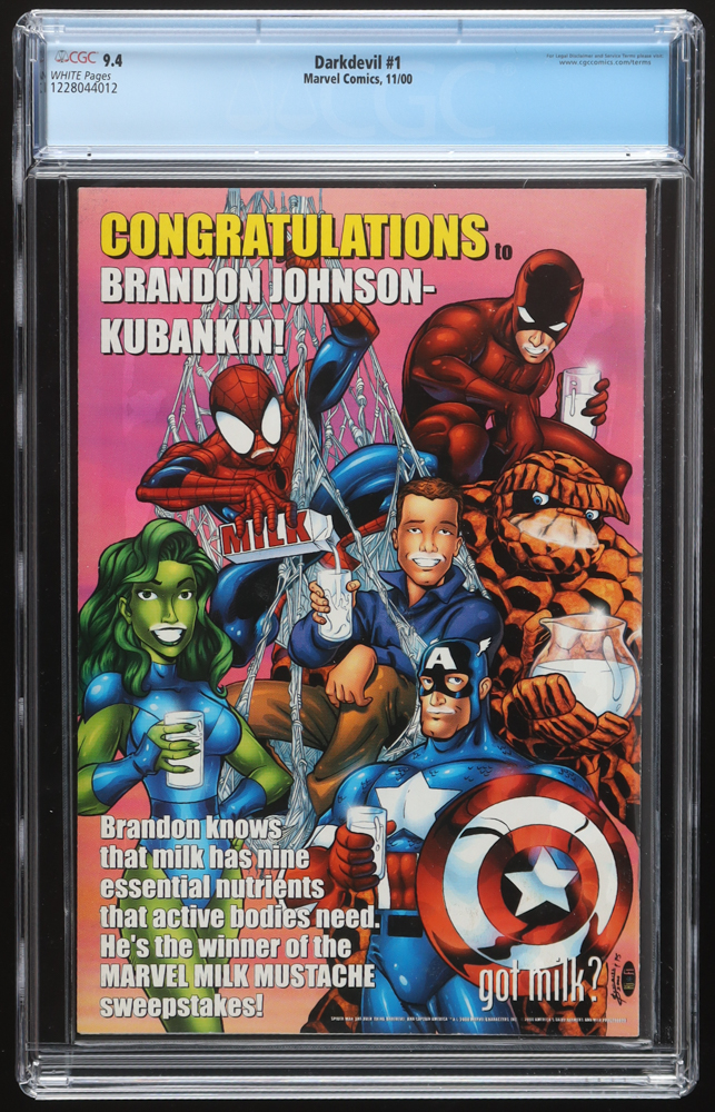 2000 "Darkdevil" Issue #1 M2 Comic Book (CGC 9.4) at PristineAuction.com 2000 "Darkdevil" Issue #1 M2 Comic Book (CGC 9.4) at PristineAuction.com