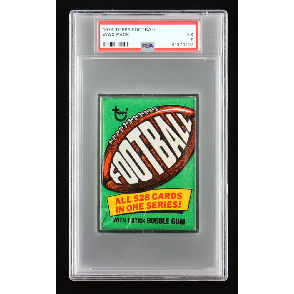 1974 Topps Football Wax Pack (PSA 5) at PristineAuction.com 1974 Topps Football Wax Pack (PSA 5) at PristineAuction.com