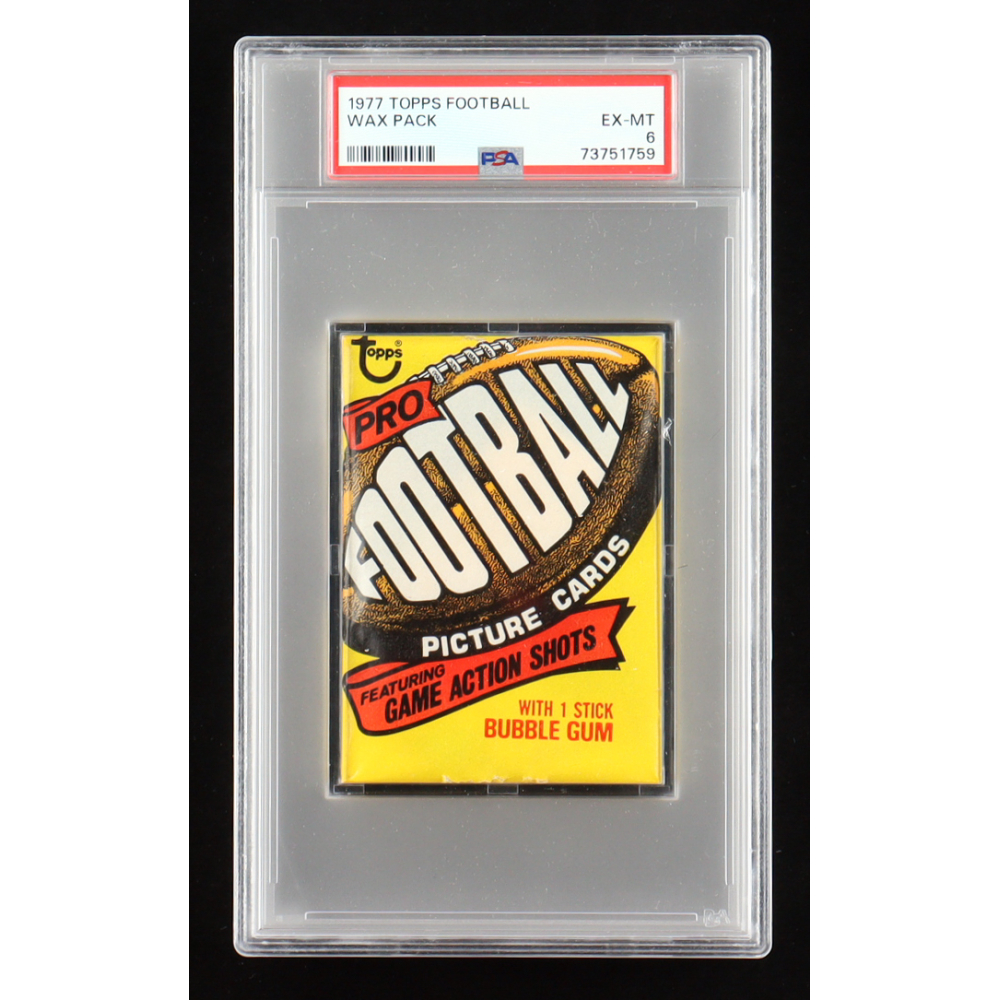 1977 Topps Football Wax Pack (PSA 6) at PristineAuction.com 1977 Topps Football Wax Pack (PSA 6) at PristineAuction.com