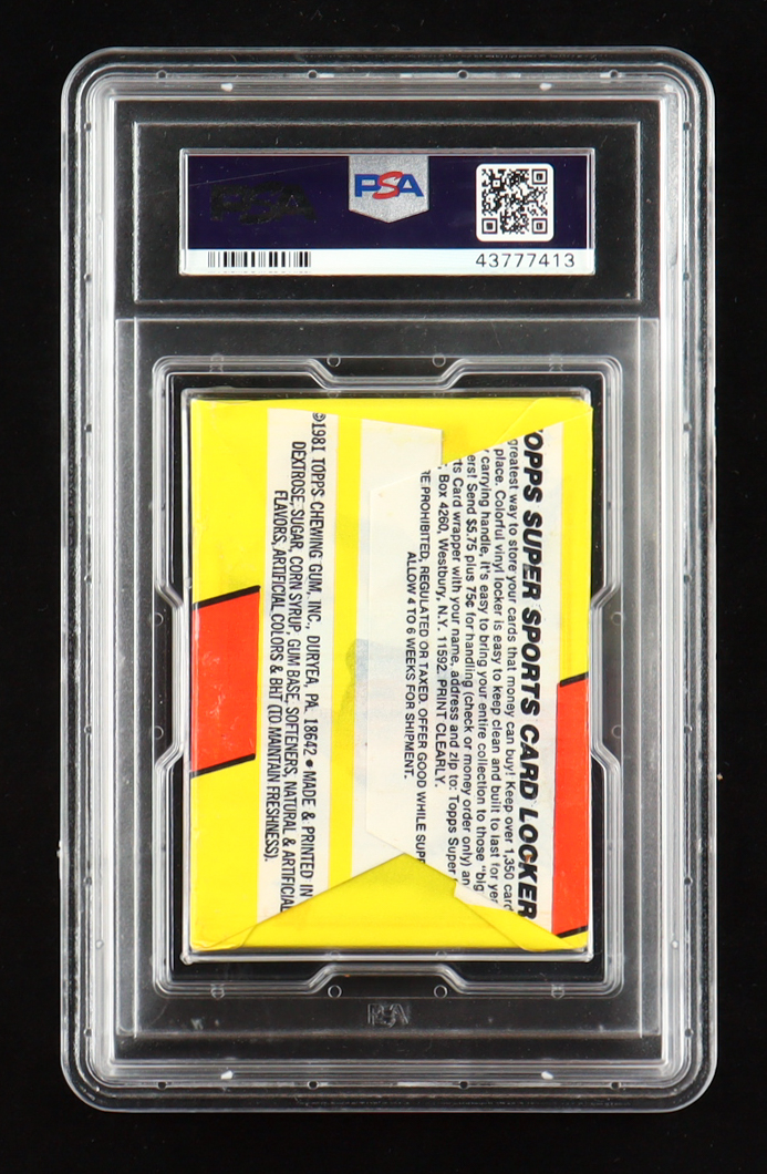 1981 Topps Football Wax Pack (PSA 8) at PristineAuction.com 1981 Topps Football Wax Pack (PSA 8) at PristineAuction.com
