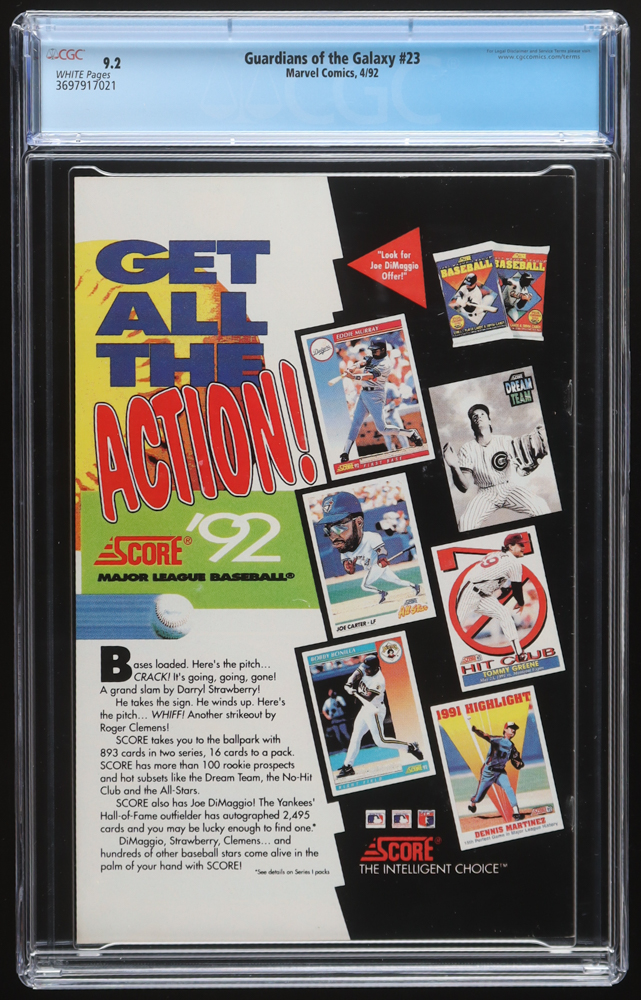 1992 "Guardians of the Galaxy" Issue #23 Marvel Comic Book (CGC 9.2) at PristineAuction.com 1992 "Guardians of the Galaxy" Issue #23 Marvel Comic Book (CGC 9.2) at PristineAuction.com