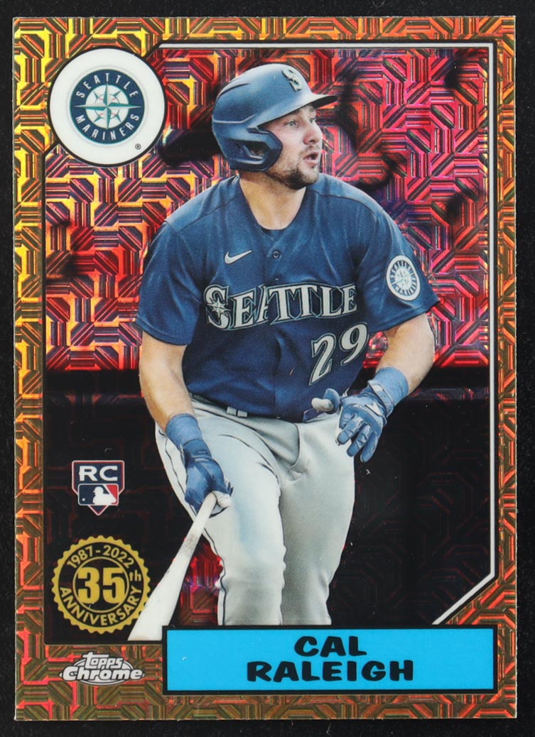 Cal Raleigh 2022 Topps '87 Topps Silver Pack Chrome #T87C16 RC at PristineAuction.com Cal Raleigh 2022 Topps '87 Topps Silver Pack Chrome #T87C16 RC at PristineAuction.com
