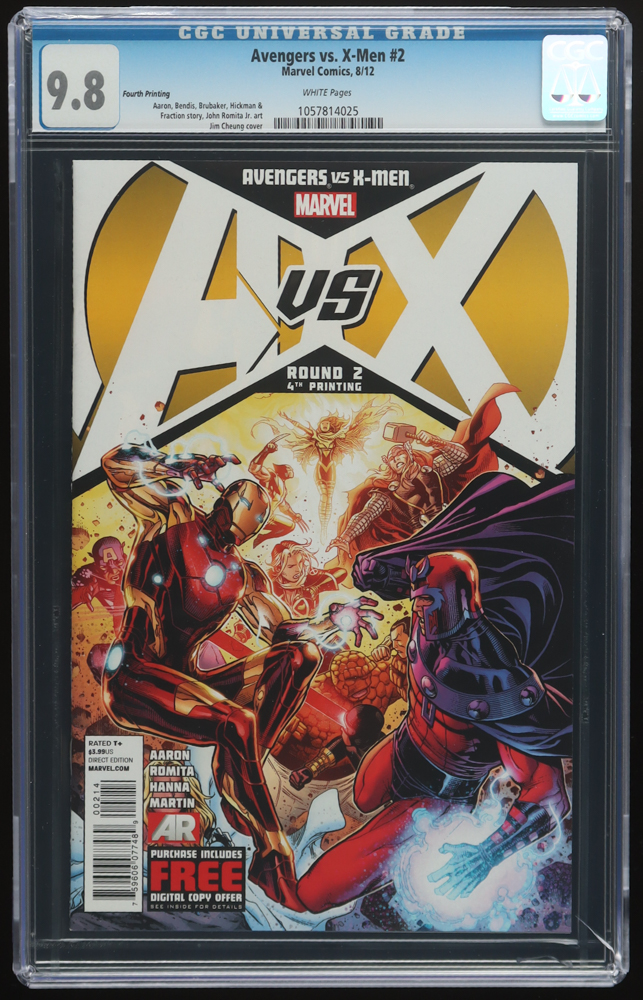 2012 "Avengers vs. X-Men" Issue #2 Marvel Comic Book (CGC 9.8) at PristineAuction.com 2012 "Avengers vs. X-Men" Issue #2 Marvel Comic Book (CGC 9.8) at PristineAuction.com