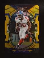 Saquon Barkley 2022 Panini Select Prizm Gold Concourse Die Cut #82 #09/10 at PristineAuction.com