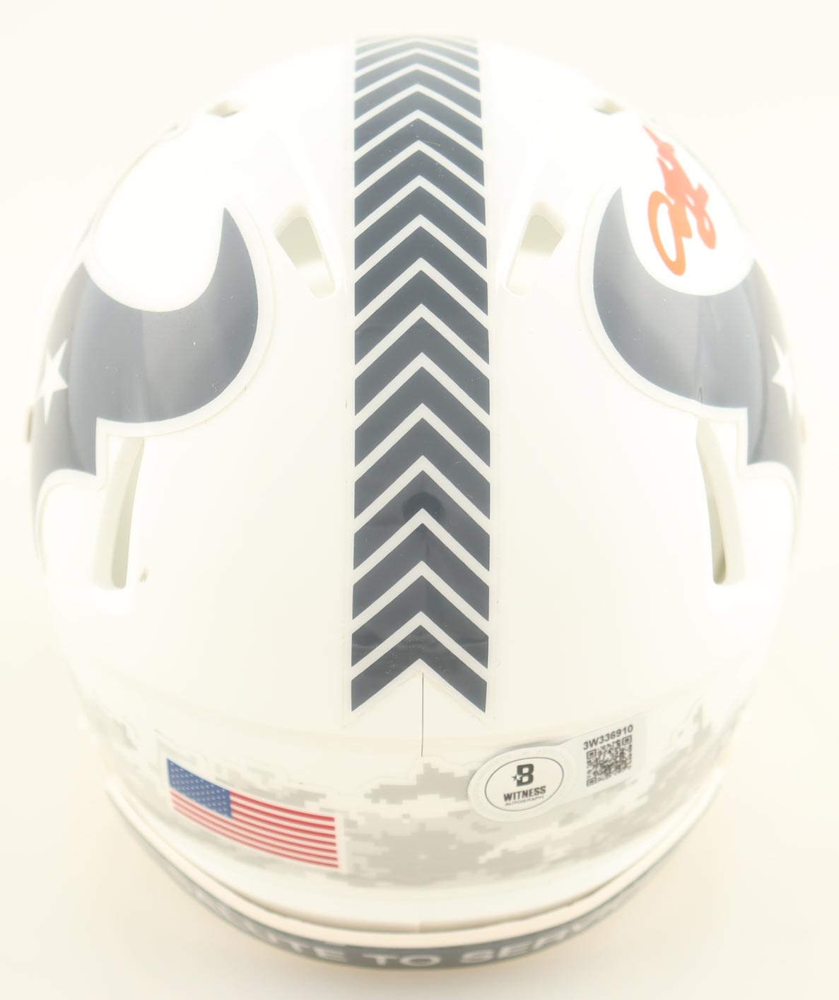 Arian Foster Signed Texans Salute To Service Alternate Speed Mini Helmet (Beckett) at PristineAuction.com Arian Foster Signed Texans Salute To Service Alternate Speed Mini Helmet (Beckett) at PristineAuction.com