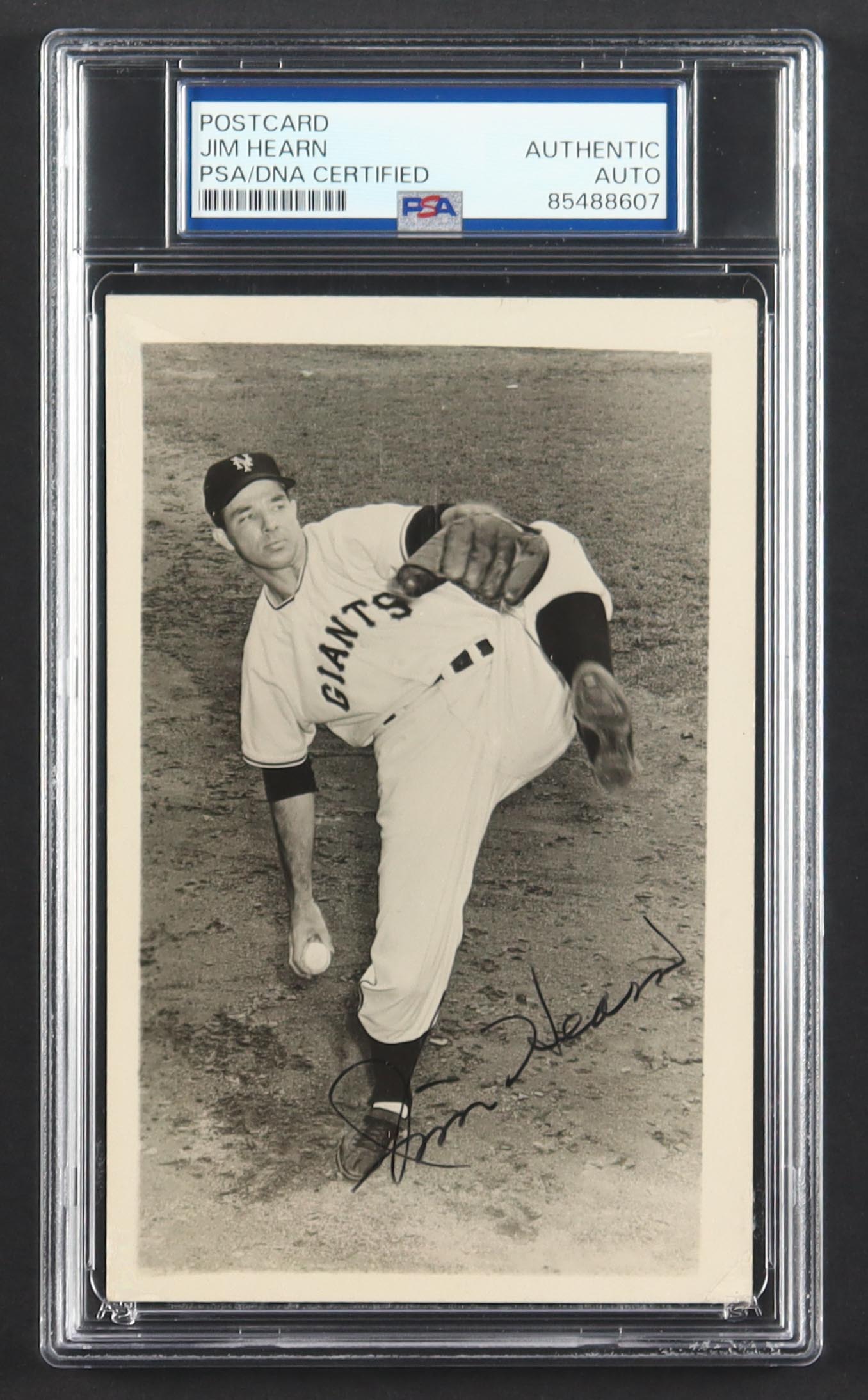 Jim Hearn Signed Giants Postcard (PSA) at PristineAuction.com Jim Hearn Signed Giants Postcard (PSA) at PristineAuction.com