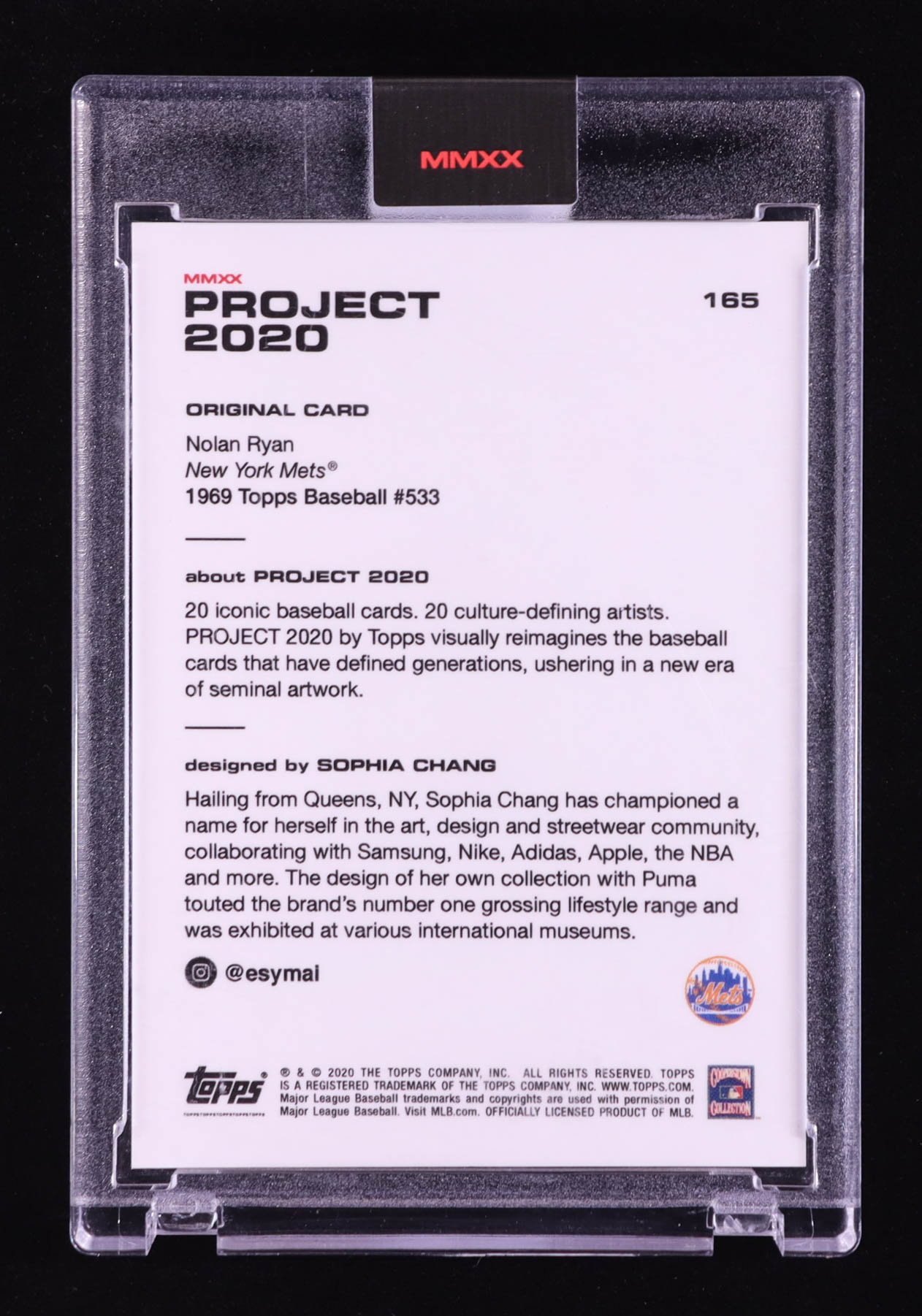 Nolan Ryan 2020 Topps Project 2020 #165 / Sophia Chang at PristineAuction.com Nolan Ryan 2020 Topps Project 2020 #165 / Sophia Chang at PristineAuction.com
