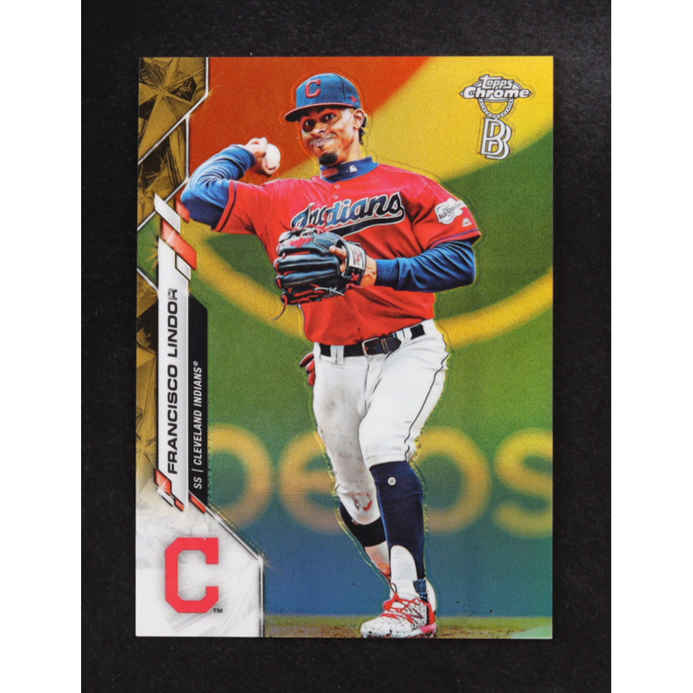 Francisco Lindor 2020 Topps Chrome Gold Wave Refractor #156 #44/50 at PristineAuction.com