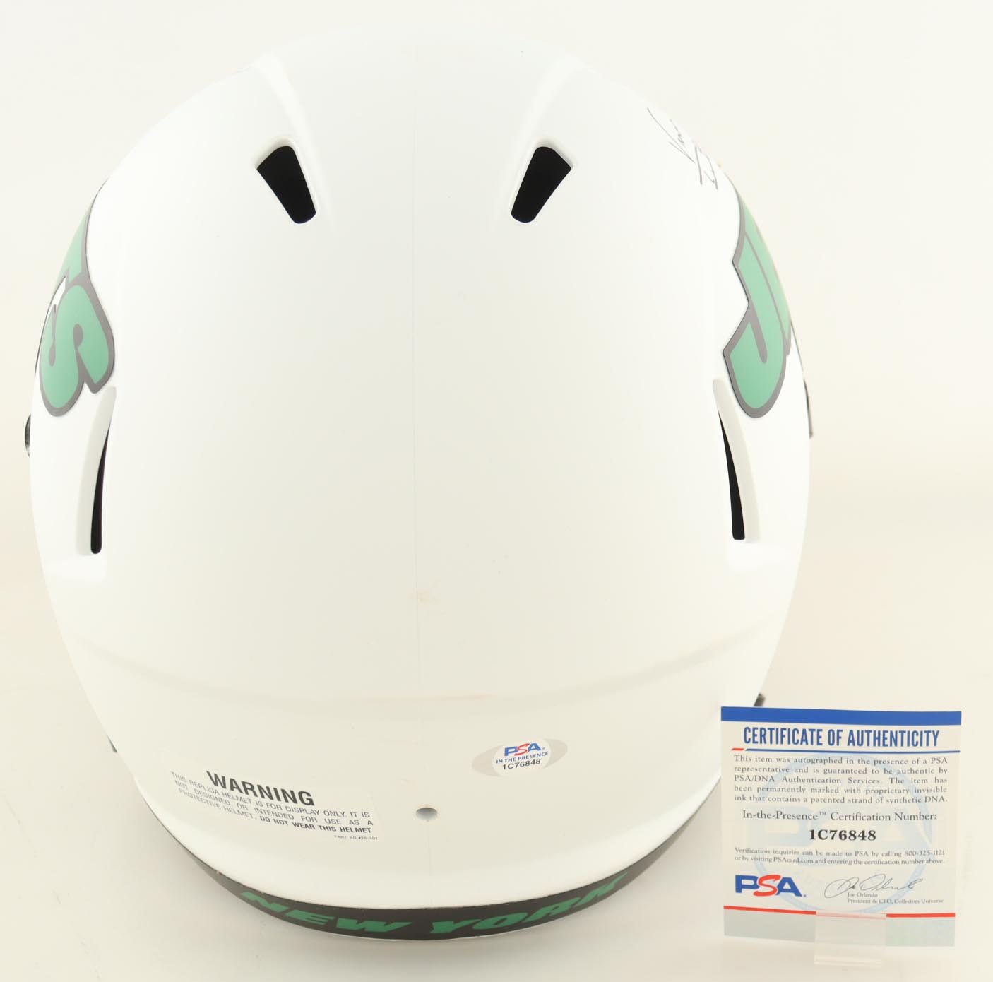 Vinny Testaverde Signed Jets Full-Size Lunar Eclipse Alternate Speed Helmet (PSA) at PristineAuction.com Vinny Testaverde Signed Jets Full-Size Lunar Eclipse Alternate Speed Helmet (PSA) at PristineAuction.com