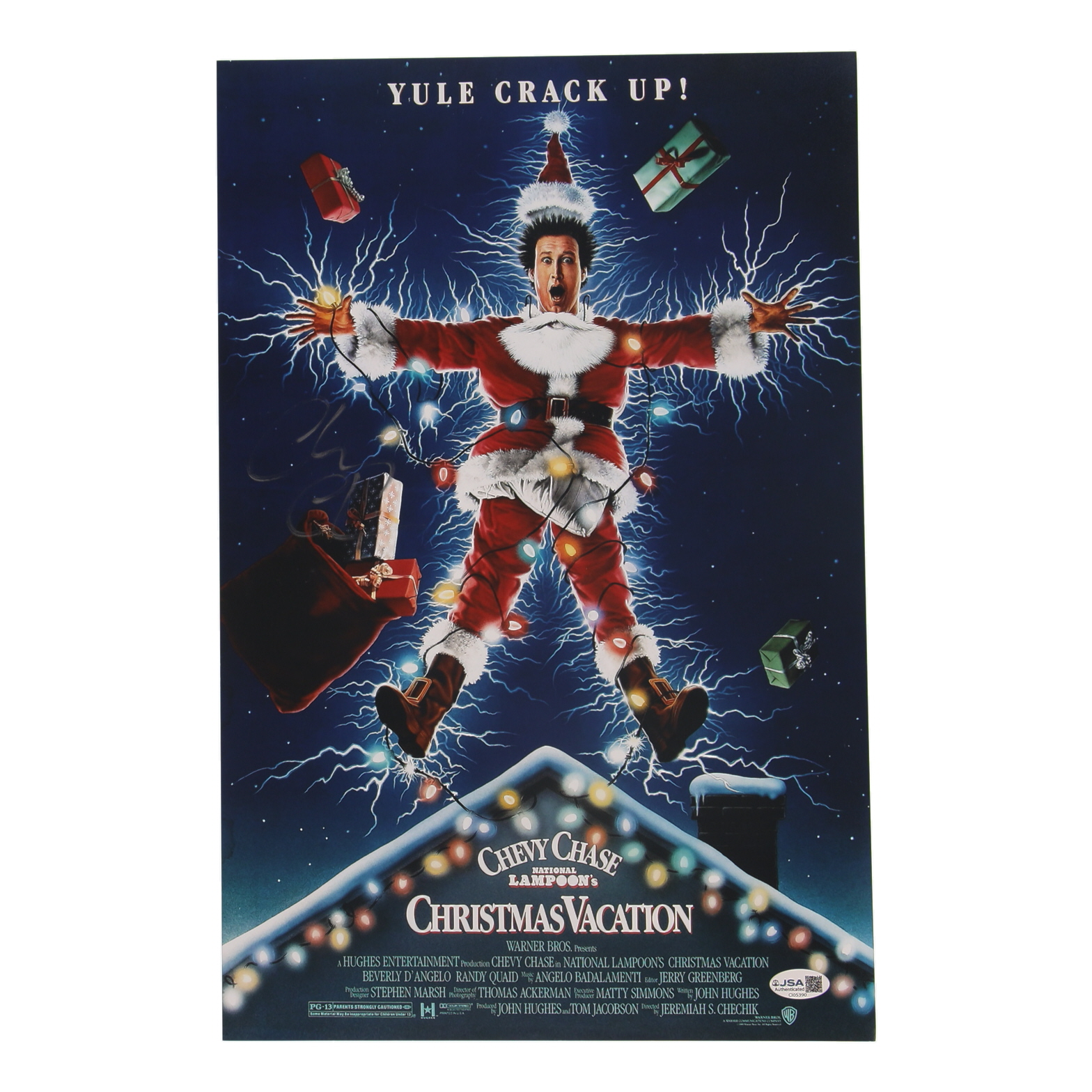 Chevy Chase Signed "National Lampoon's Christmas Vacation" 11x17 Poster (JSA) at PristineAuction.com Chevy Chase Signed "National Lampoon's Christmas Vacation" 11x17 Poster (JSA) at PristineAuction.com