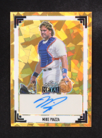 Mike Piazza 2024 Leaf Metal Autographs Gold Crystal #91AMP1 #1/1 at PristineAuction.com
