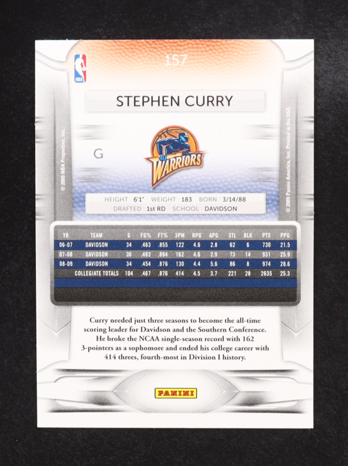 Stephen Curry 2009-10 Prestige #157 RC at PristineAuction.com Stephen Curry 2009-10 Prestige #157 RC at PristineAuction.com