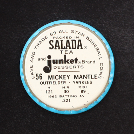Mickey Mantle 1963 Salada Junket Coins #56 at PristineAuction.com Mickey Mantle 1963 Salada Junket Coins #56 at PristineAuction.com