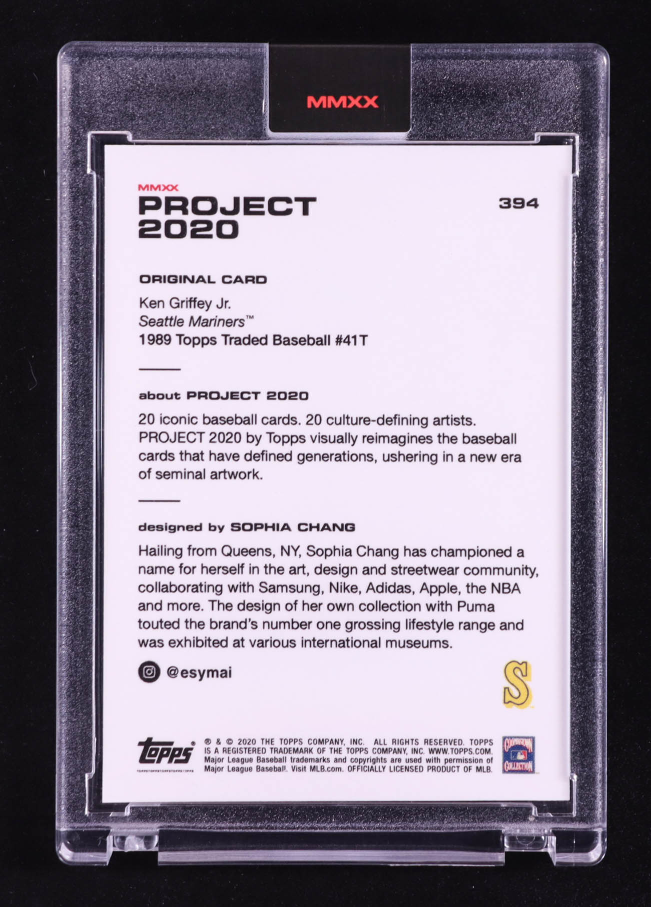 Ken Griffey Jr. 2020 Topps Project 2020 #394 Sophia Chang at PristineAuction.com Ken Griffey Jr. 2020 Topps Project 2020 #394 Sophia Chang at PristineAuction.com