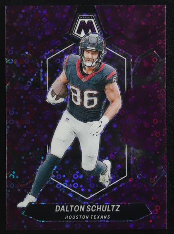 Dalton Schultz 2024 Panini Mosaic Mosaic No Huddle Purple #89 #15/50 at PristineAuction.com Dalton Schultz 2024 Panini Mosaic Mosaic No Huddle Purple #89 #15/50 at PristineAuction.com